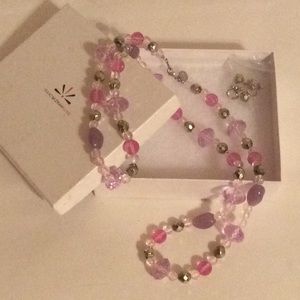 "SALE" ISAAC MIZRAHI BEADED NECKLACE & EARRINGS SET. NEW!